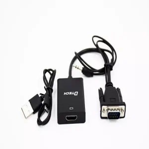 مبدل VGA به HDMI دیتک با کابل پاور