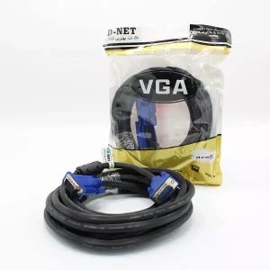 کابل VGA دی نت 5 متری ( پک نایلونی )