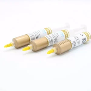 خمیر سیلیکون سرنگی بزرگ طلایی ( HY 610 )